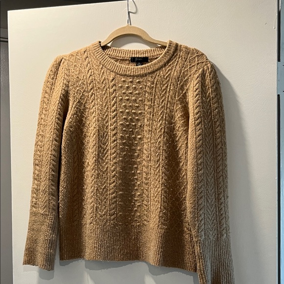 J. Crew Sweaters - J. Crew Camel Cable Knit wool blend Sweater S